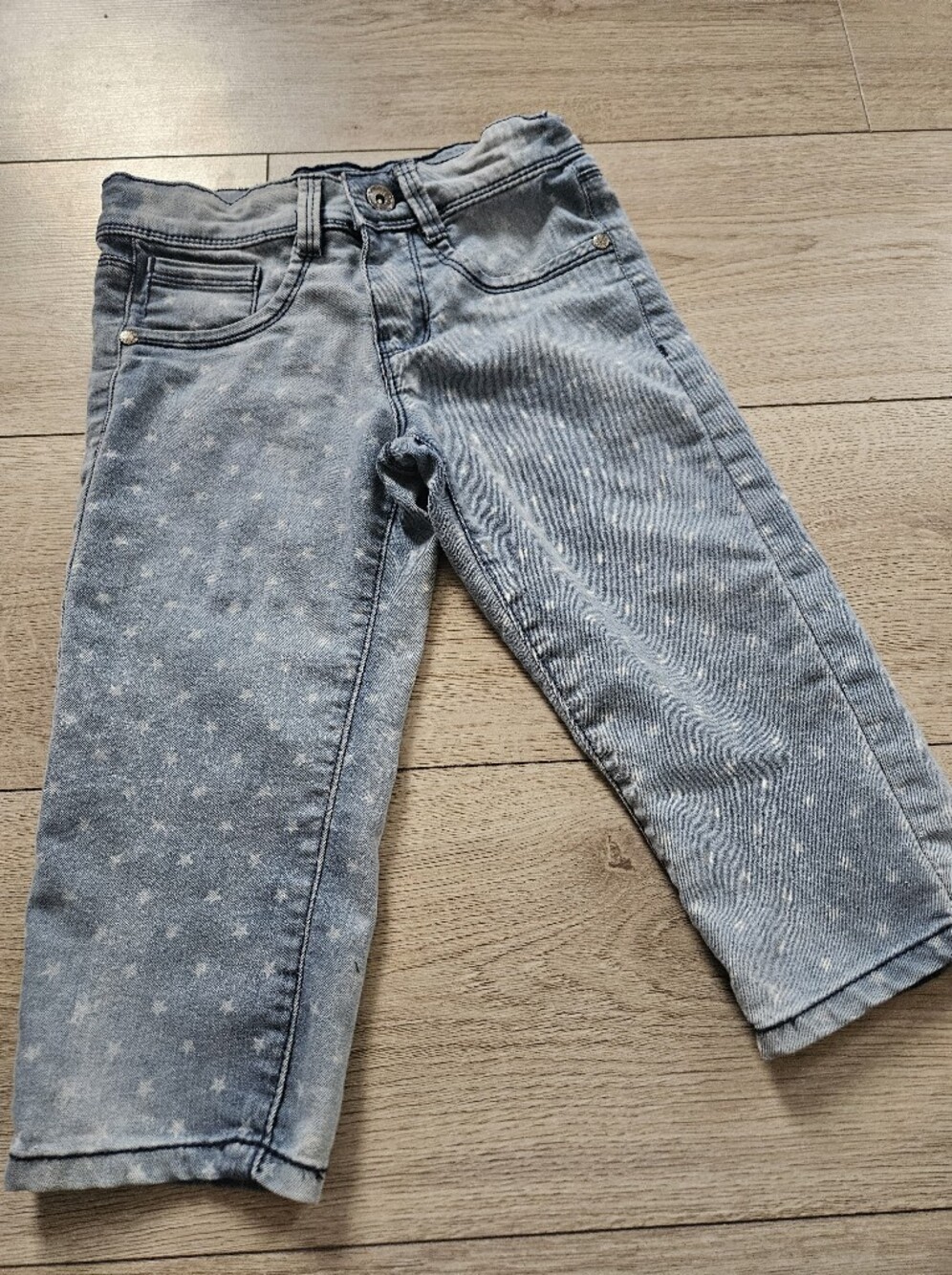 Urban Star Girls Star Print Stretch Denim Jeans Size 7 Light Wash Pants
